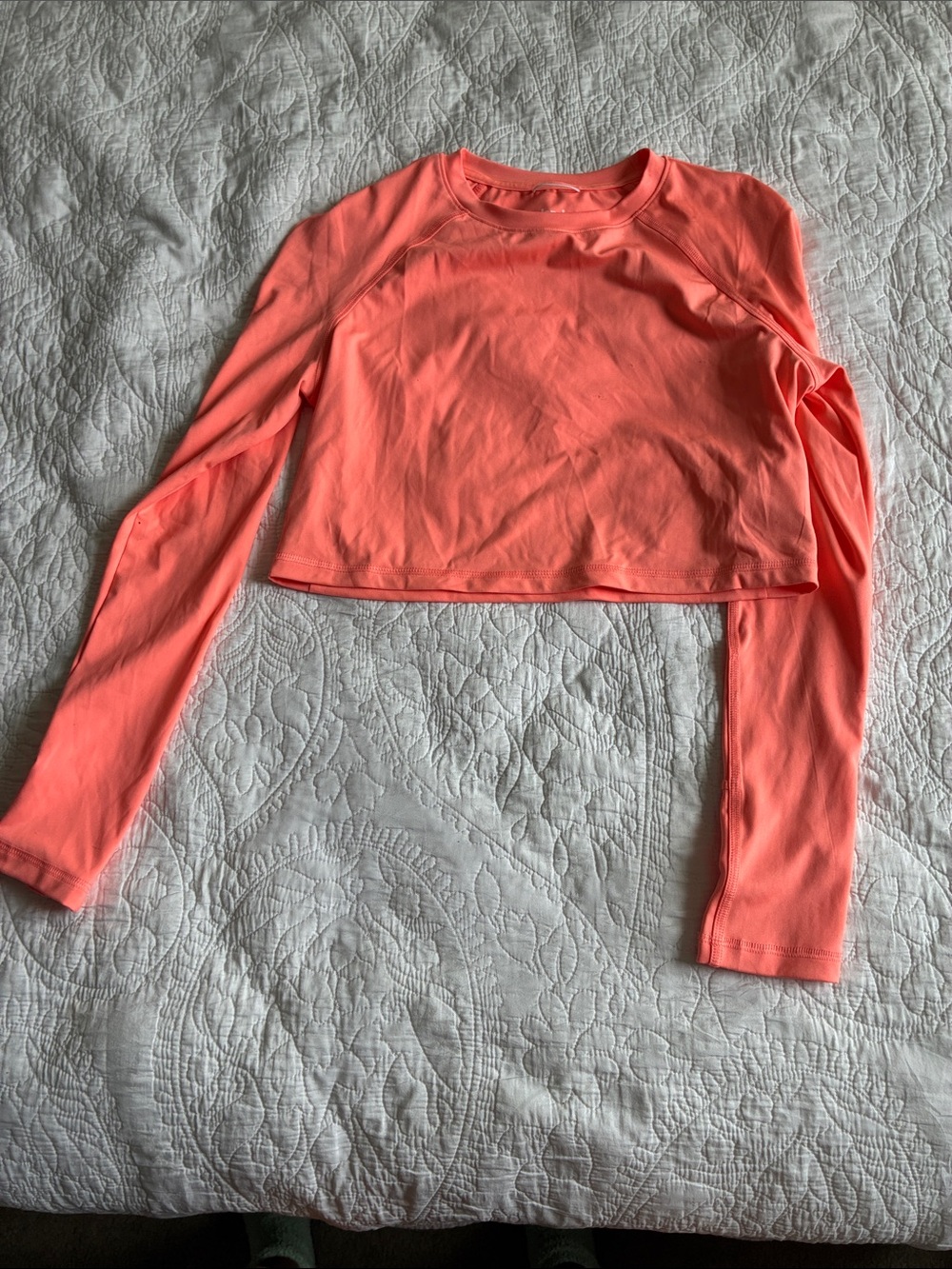Avalanche Coral Long-Sleeve Cropped Tee
